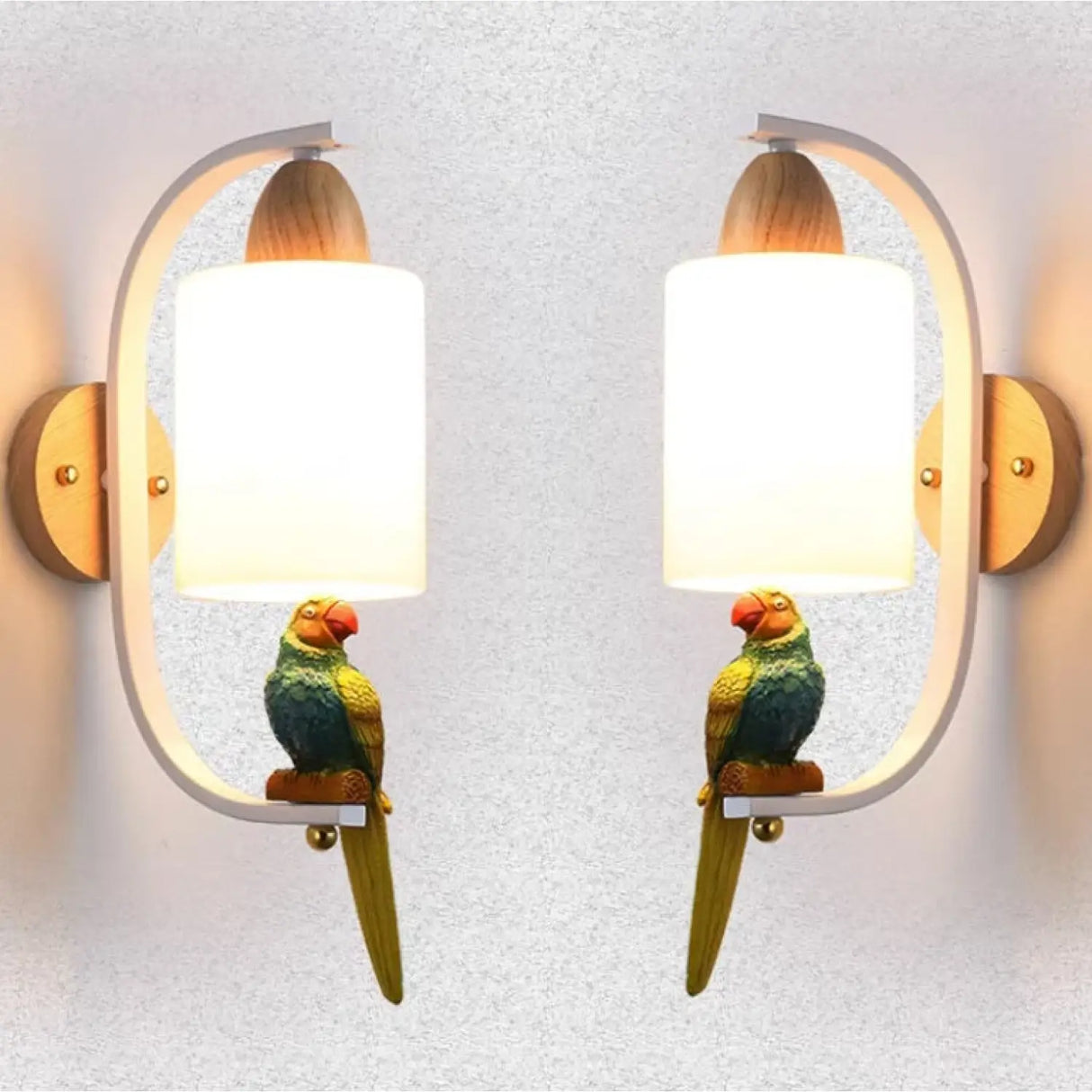 Creative Bird Lamp with Solid Wood Design for Aisle & Living Room