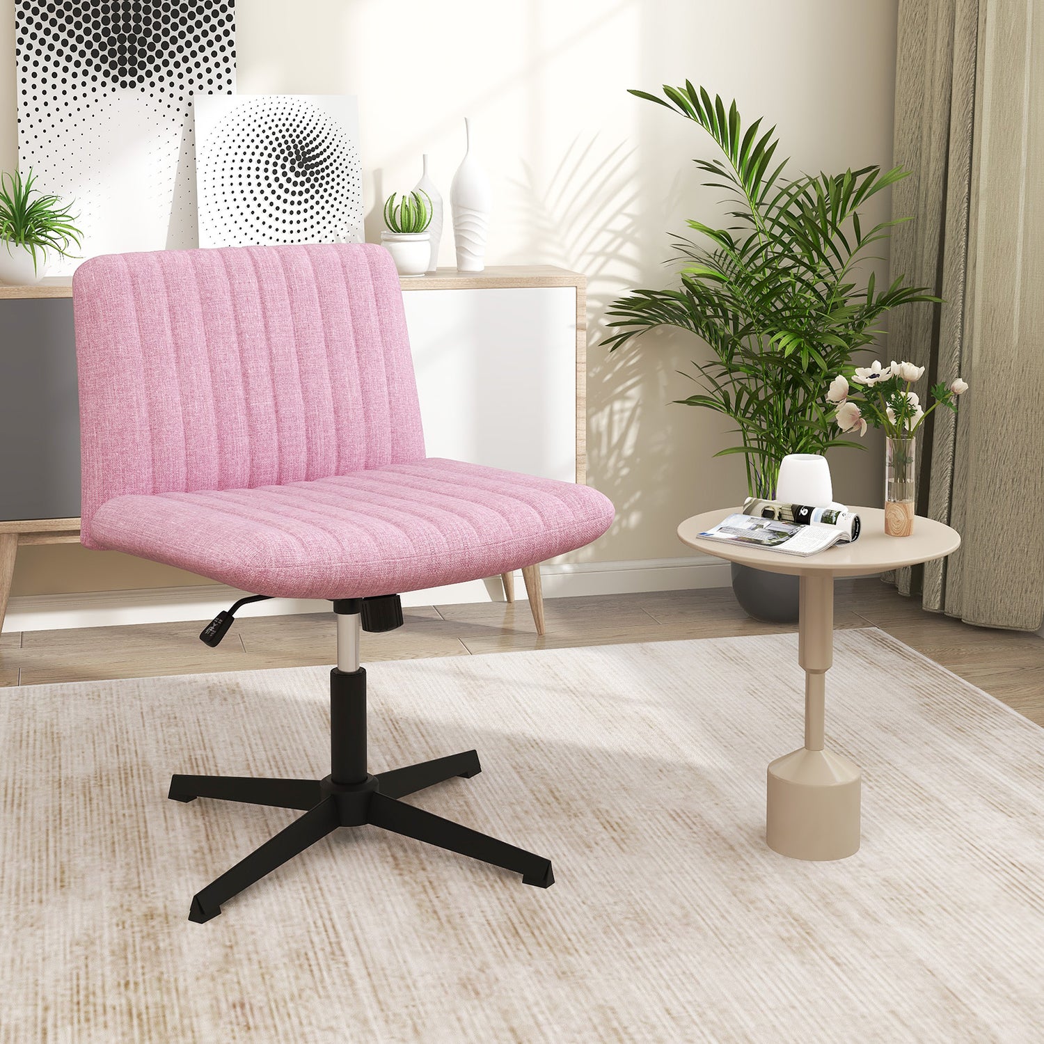 Criss Cross Legged Chair No Wheels 120° Rocking Adjustable Height