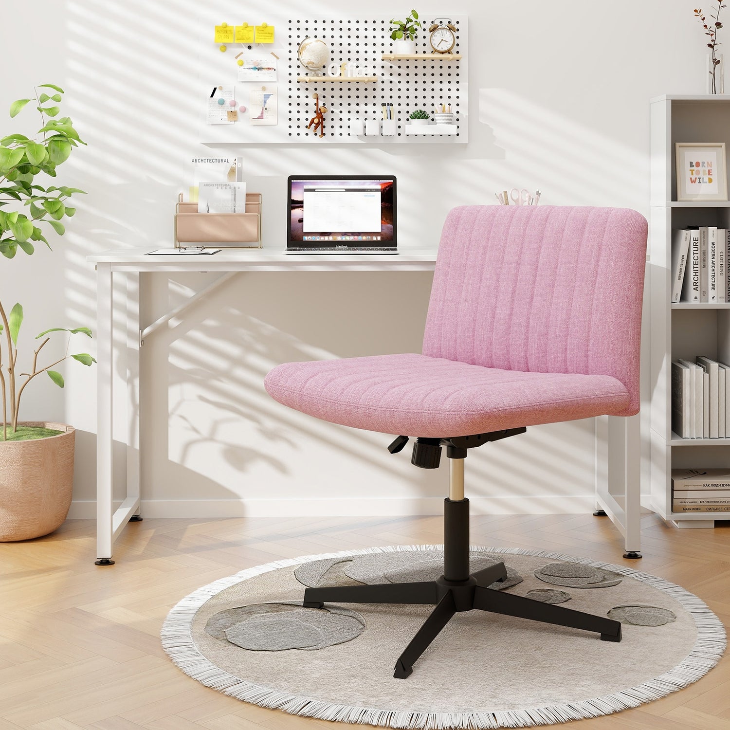 Criss Cross Legged Chair No Wheels 120° Rocking Adjustable Height