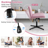 Criss Cross Legged Chair No Wheels 120° Rocking Adjustable Height