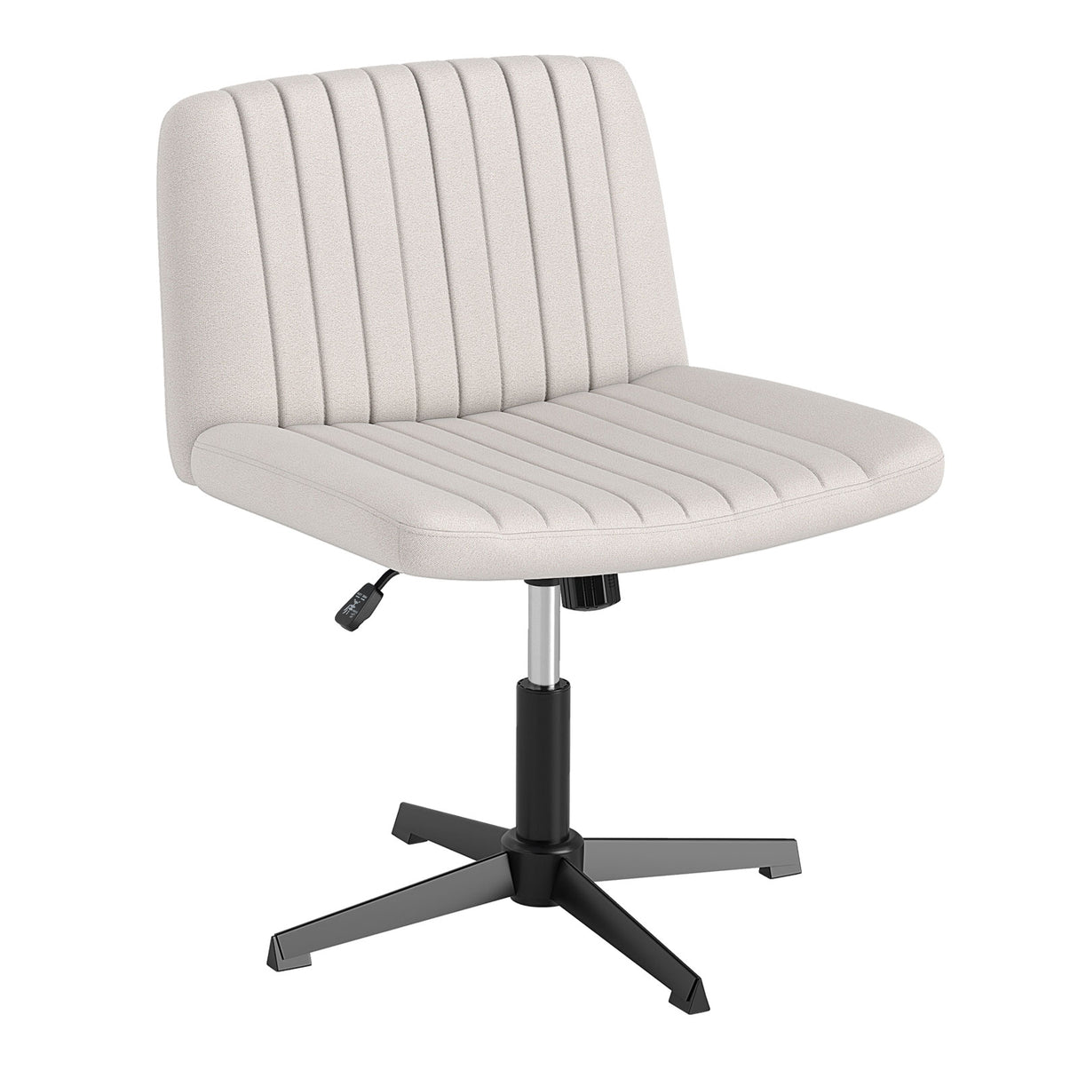 Criss Cross-Legged Swivel Desk Chair No Wheels