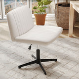 Criss Cross-Legged Swivel Desk Chair No Wheels