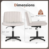 Criss Cross-Legged Swivel Desk Chair No Wheels