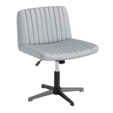 Criss Cross-Legged Swivel Desk Chair No Wheels
