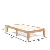 Twin Size 14 Inch Wooden Slats Bed Mattress Frame