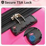 Luggage Sets 3 Piece, Expandable Hard shell ABS Suitcases with Double