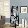 4-Tier/4-tier Leaning Free Standing Ladder Shelf Bookcase