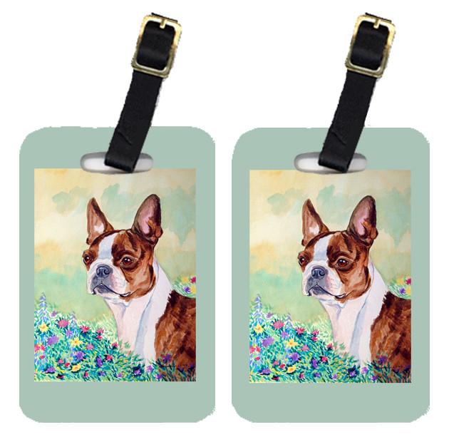 Boston Terrier Luggage Tags – Set of 2 Durable Bag Tags with Straps
