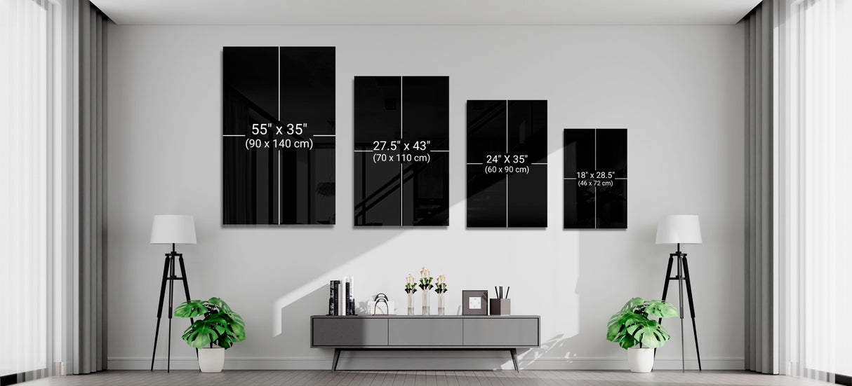Never Give Up Glass Wall Art