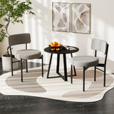 Dining Chair Set of 2 with Curved Backrest and Padded Seat