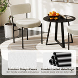 Dining Chair Set of 2 with Curved Backrest and Padded Seat