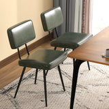 Dining Chair Set of 2 with Padded Backrest and Seat