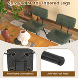 Dining Chair Set of 2 with Padded Backrest and Seat