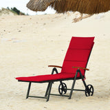 Outdoor Chaise Lounge Chair Rattan Lounger Recliner Chair