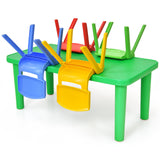 Kids Colorful Plastic Table and 4 Chairs Set