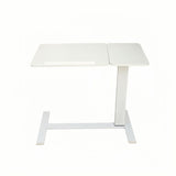 Overbed Bedside Desk Mobile Rolling Laptop Stand Tilting Overbed Table with Wheels Height Adjustable Tray Table for Laptop Bed Sofa Side Table ,Bedside Table(WHITE)