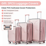 Luggage Sets 3 Piece(20/24/28), Expandable Carry On Luggage with TSA Lock Airline Approved, 100% PC Hard Shell and Lightweight Suitcase with Front Pocket and Spinner Wheels