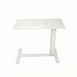 Overbed Bedside Desk Mobile Rolling Laptop Stand Tilting Overbed Table with Wheels Height Adjustable Tray Table for Laptop Bed Sofa Side Table ,Bedside Table(WHITE)
