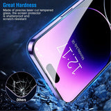 2Pcs Privacy Screen Protectors Tempered Glass Screen Film Full Coverage Screen Protector