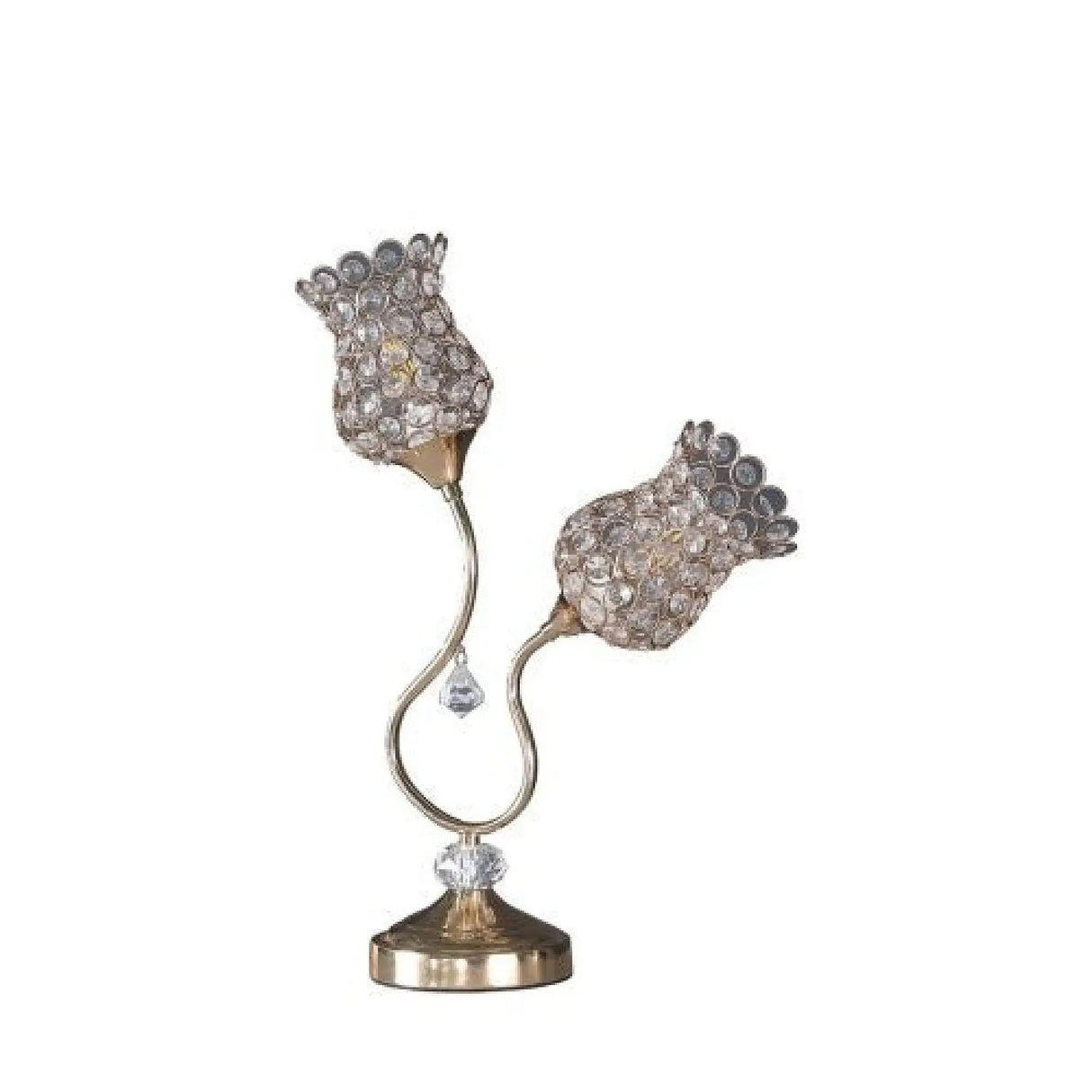 Dual Flower Design Table Lamp for Reading and Home Style