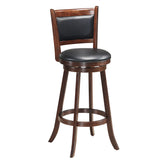 Set of 2 29 Inch Swivel Bar Height Stool Wood Dining Chair Barstool