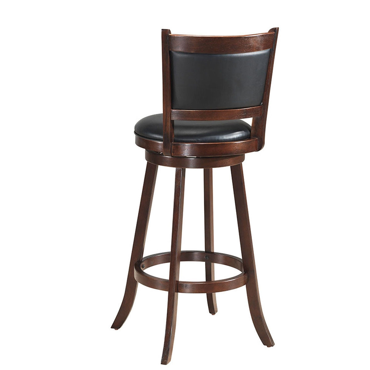 Set of 2 29 Inch Swivel Bar Height Stool Wood Dining Chair Barstool