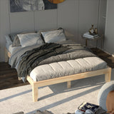 Queen Size 14 Inch Wooden Bed Mattress Frame