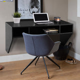 Wall Mounted Floating Sturdy Computer Table with Storage Shelf