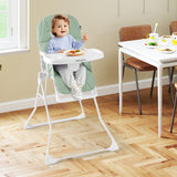 Easy Clean Compact Highchair with Removable Adjustable Tray and PU Seat Cushion