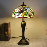 European Tiffany Lamp with Dragonfly Design