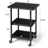 3-tier Adjustable Printer Stand with 360Â° Swivel Casters