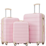 3 Piece Luggage Set Hardside Spinner Suitcase with TSA Lock 20' 24'