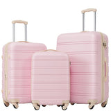 3 Piece Luggage Set Hardside Spinner Suitcase with TSA Lock 20' 24'