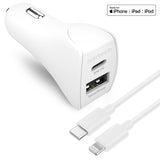 Naztech 20W USB-C PD+12W USB Car Charger