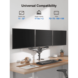 ErgoAV Gas Spring Desk Mount for Triple Monitors 13" to 32"