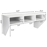 Wall Mounted Floating Sturdy Computer Table with Storage Shelf