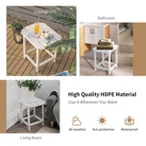 18 Inch Weather Resistant Side Table for Garden Yard Patio