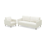 Modern Upholstered Accent Chair with Removable Backrest Cushion