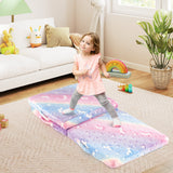 Foldable Floor Mattress for Kids with Washable Flannel Cover