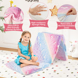 Foldable Floor Mattress for Kids with Washable Flannel Cover