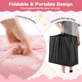 Foldable Floor Mattress for Kids with Washable Flannel Cover