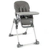 Foldable High Chair with Footrest and Detachable Tray
