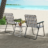 4 Pieces Folding Beach Chair Camping Lawn Webbing Chair