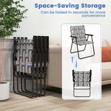 4 Pieces Folding Beach Chair Camping Lawn Webbing Chair