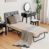 Rollaway Folding Bed with Memory Foam Mattress and Dust-Proof Bag Made in Italy