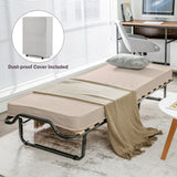 Rollaway Folding Bed with Memory Foam Mattress and Dust-Proof Bag Made in Italy