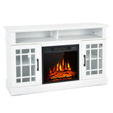 48 Inch Electric Fireplace TV Stand with Cabinets for TVs Up to 55 Inch
