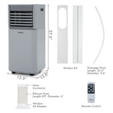 8000 BTU 3-in-1 Air Cooler with Dehumidifier and Fan Mode
