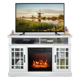 48 Inch Electric Fireplace TV Stand with Cabinets for TVs Up to 55 Inch