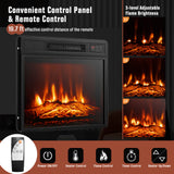 48 Inch Electric Fireplace TV Stand with Cabinets for TVs Up to 55 Inch